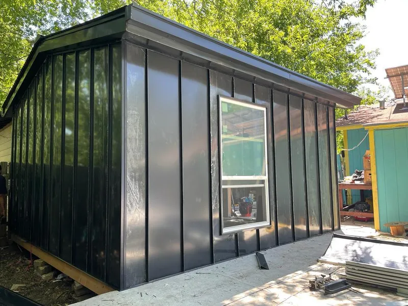 Black standing seam metal wall panels for Metal Roof Installation in Mullica